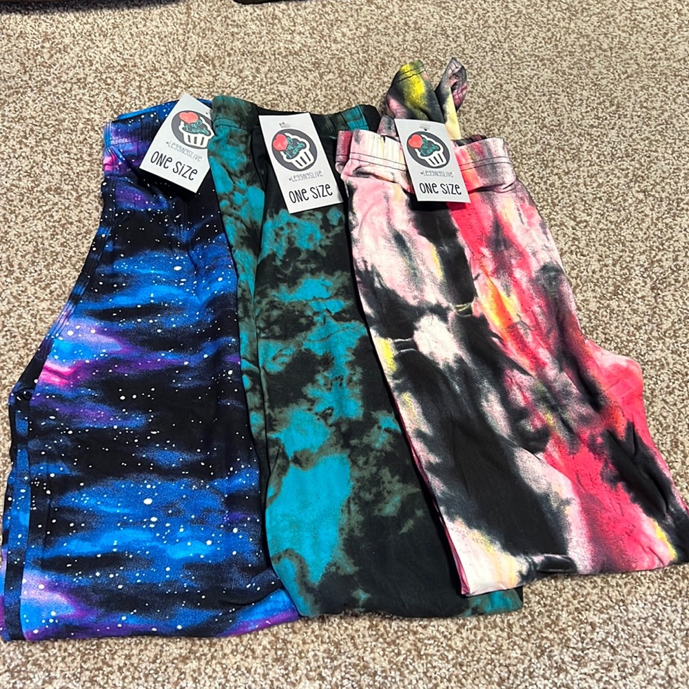 Pack of 3 printed leggings.